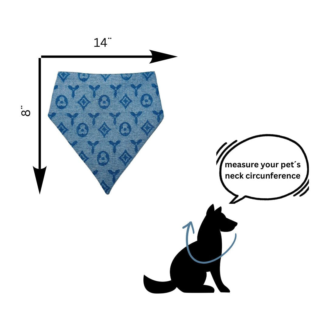 Doggy Vuton Reversible Bandana