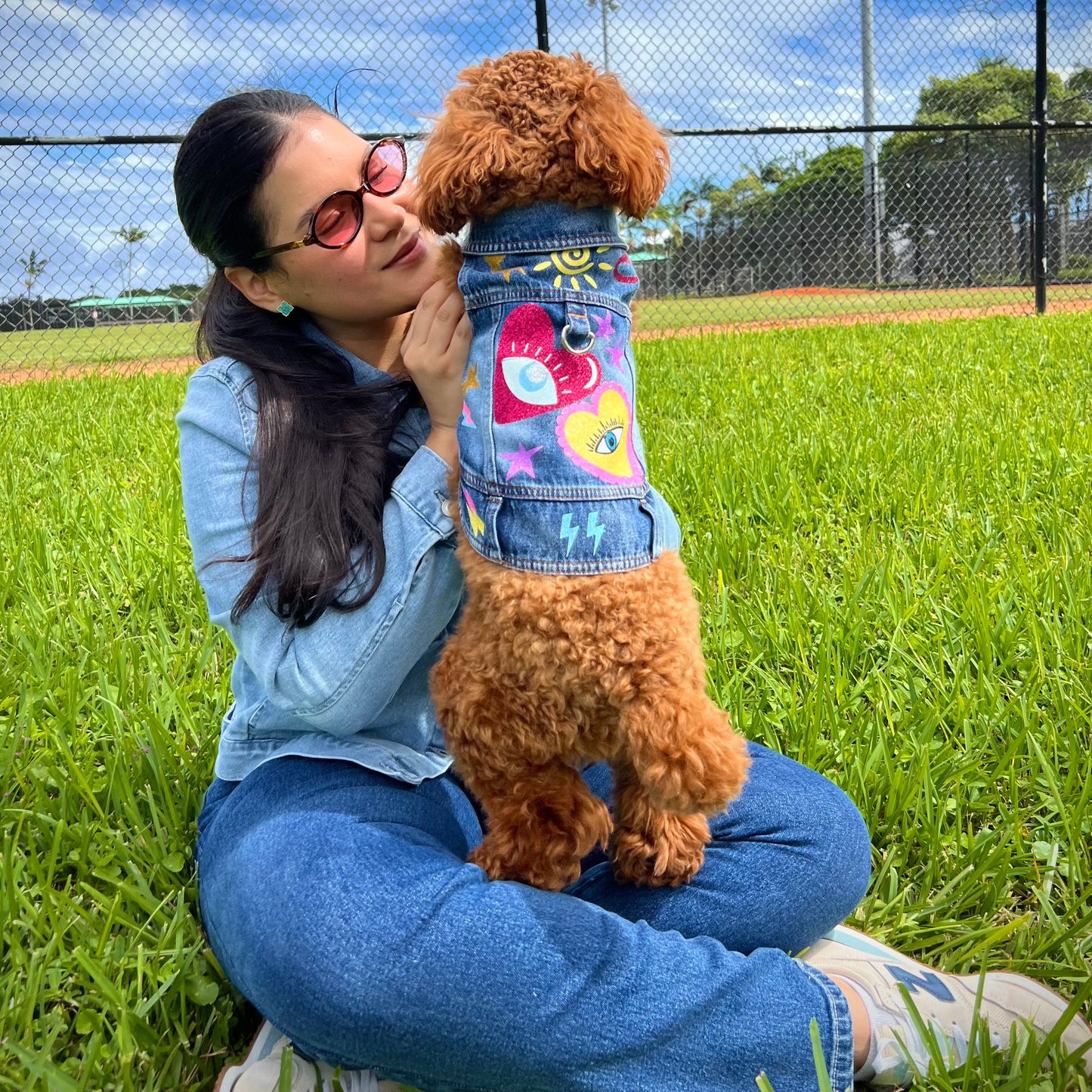 Handmade Colorful Denim Jackets for Small & Medium dogs - Sunshine Style