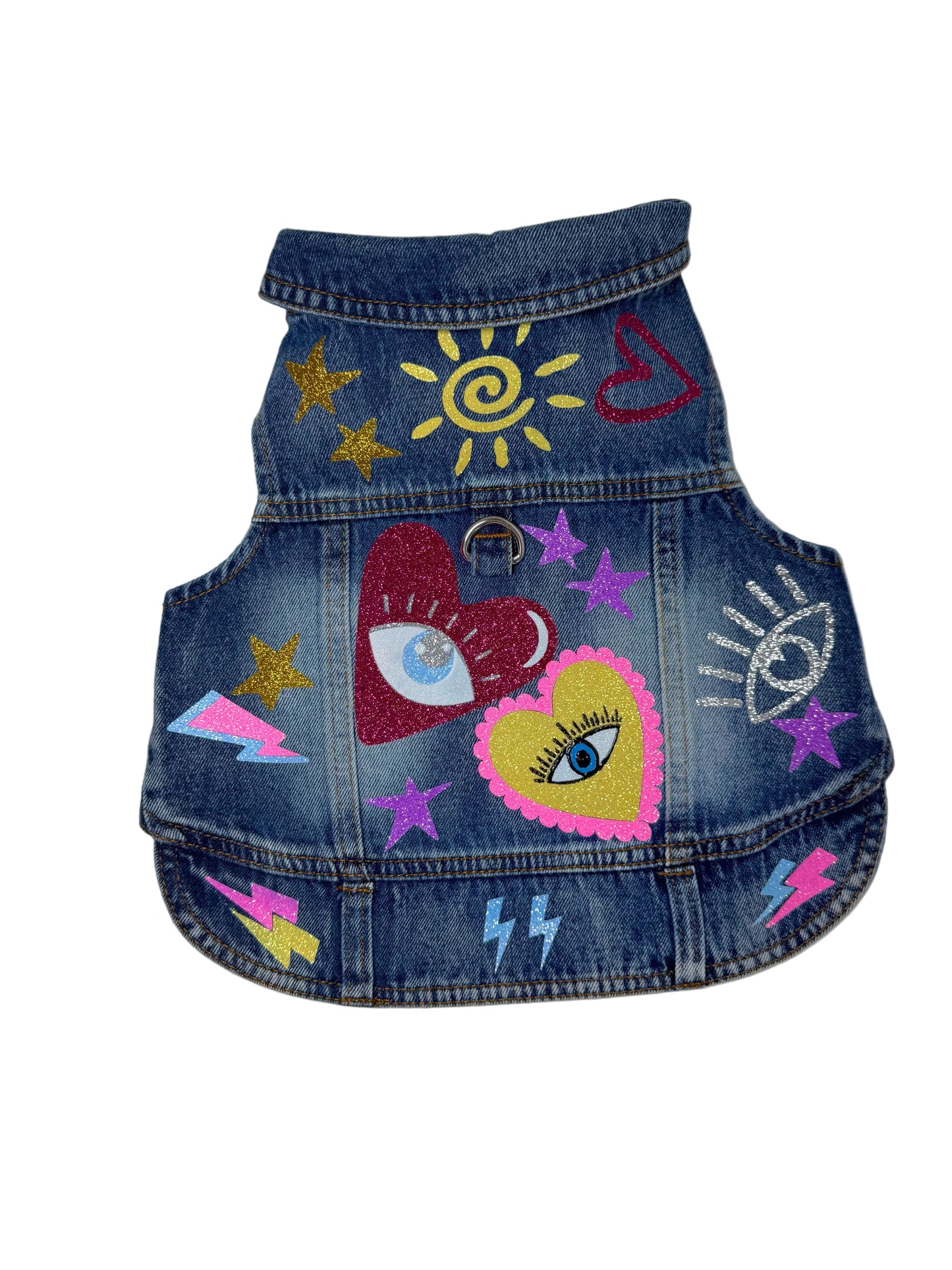 Handmade Colorful Denim Jackets for Small & Medium dogs - Sunshine Style