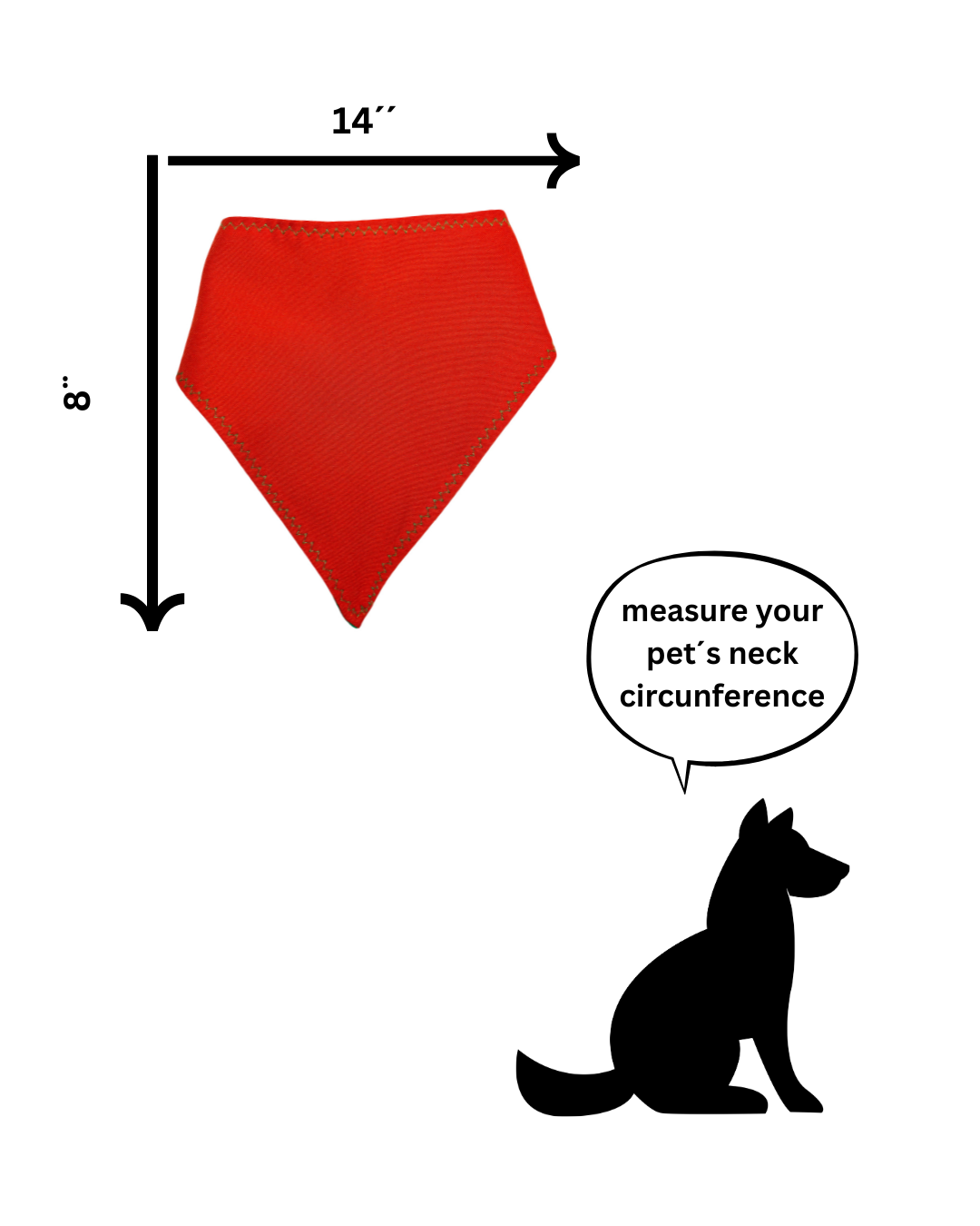 Reversible Dog Bandana – Orange & Green size M