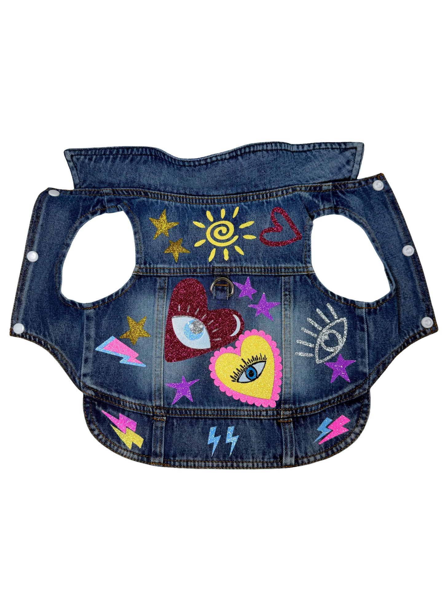 Handmade Colorful Denim Jackets for Small & Medium dogs - Sunshine Style