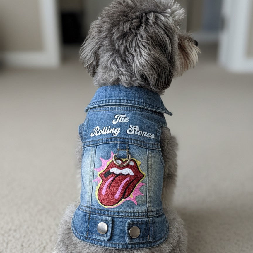 Rock Vibes Only – Custom Dog Jacket SIZE S to L