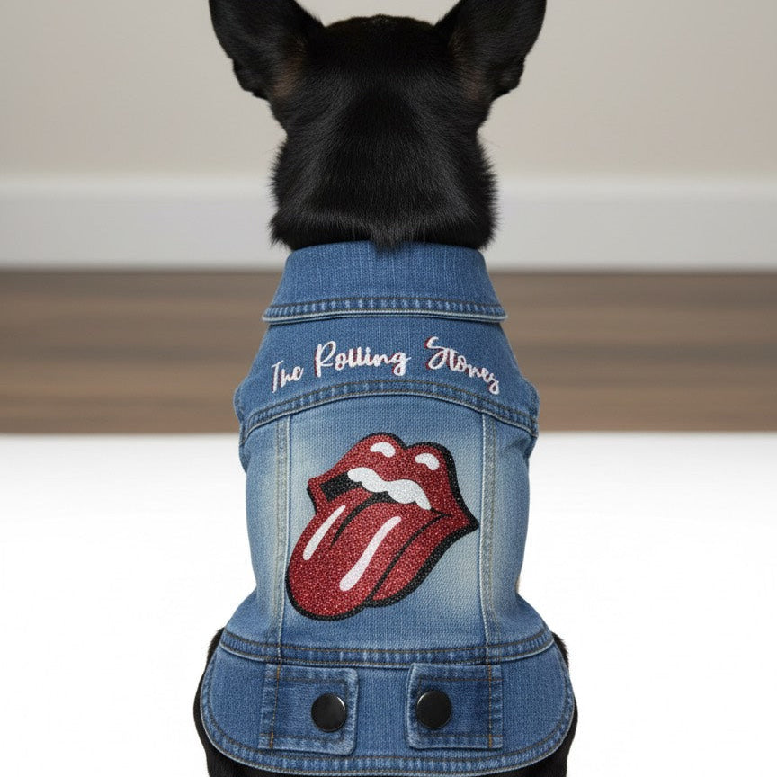 Handmade Rock Dog Jacket – Rolling Stones Edition SIZE S to L