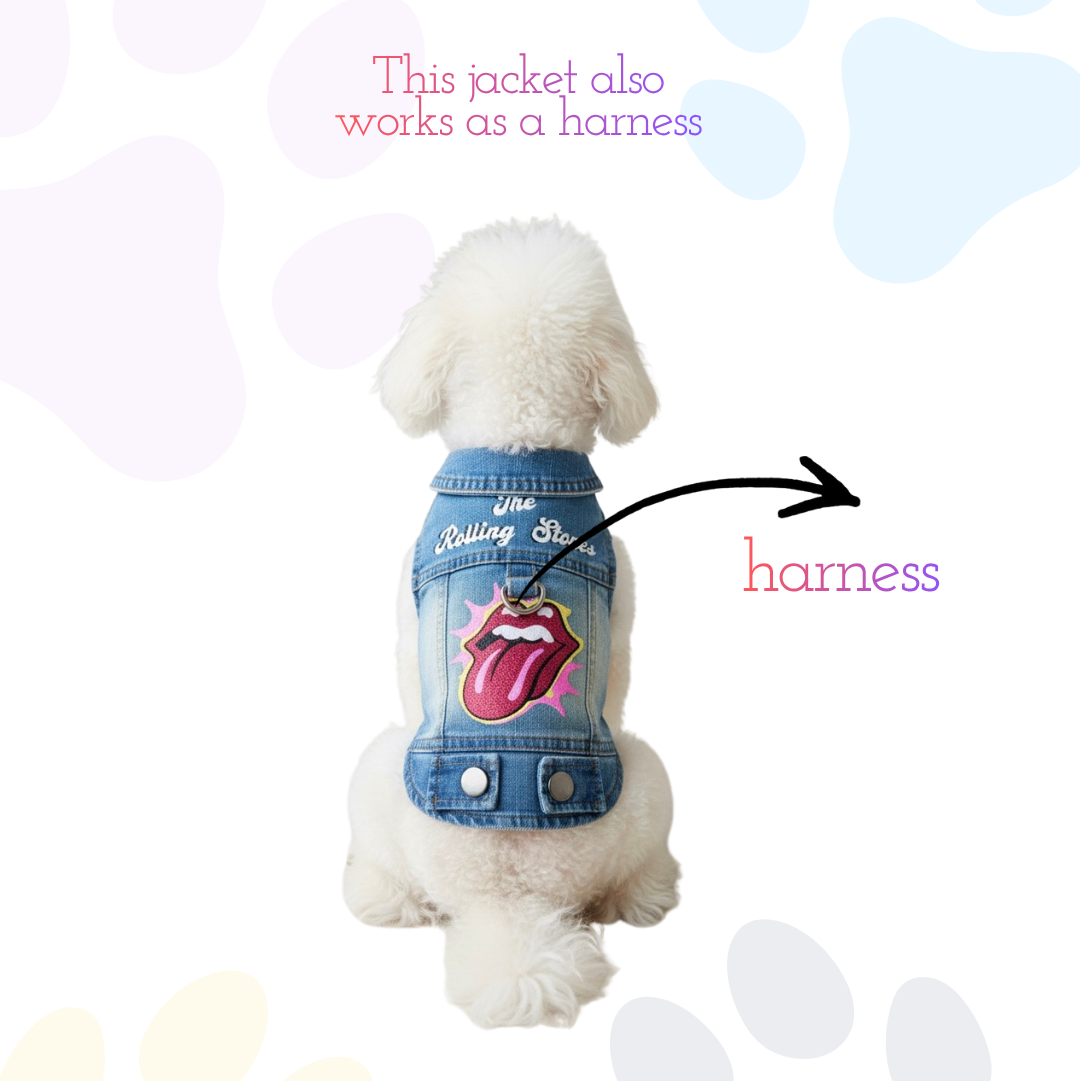 Rock Vibes Only – Custom Dog Jacket SIZE S to L